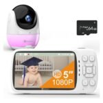 DEASON No WiFi Baby Monitor with Camera and Audio, Early Education and White Noise 64G TF Card 5" Screen 1080P Video 2-Way Talk, Sound & Temp Alarm, Night Vision and 1200ft Range - Image 2