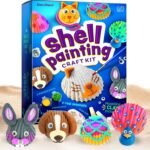 Dan&Darci Kids Sea Shell Painting Kit - Arts & Crafts Easter Gifts for Boys and Girls - Craft Activities Kits - Creative Art Activity Gift Toys for Age 6, 7, 8, 9, 10, 11 & 12 Year Old 8-12 - Image 2