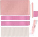 Disposable Manicure Kit - 50pc Set, Includes Mini Nail Buffer, Nail File, Wood Stick, OPP Bag, Press On Nail Tool Kit for Salon & Home (Pink) - Image 2