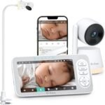 Dr.Care LumiView Plus Smart WiFi Baby Monitor with Clip Mount - 5.5" 1080P Split Screen & 2K Camera, Privacy Mode, Cry & Motion Alerts, 5000mAh Removable Battery, RGB Night Light, HD Night Vision - Image 2
