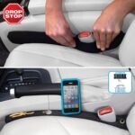 Drop Stop - The Original Patented Car Seat Gap Filler (AS SEEN ON Shark Tank) - Set of 2 and Slide Free Pad and Light - Image 2