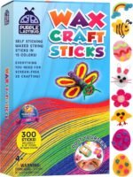 Easter Basket Stuffers - Bendable Wax Craft Sticks for Kids - Easter Crafts for Kids, Camping Essentials, Road Trip Activities, Travel Toys for Toddlers in Car & Airplane - 15 Colors, 300 Pcs - Image 2