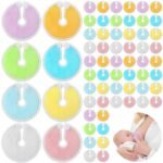 Estune 56 Packs Gtube Button Covers Feeding Tube Supplies Soft Feeding Tube Holder Peg Supplies Absorbent Gtube Pads Holder G Button Pads for Nursing Care - Image 2