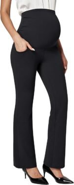 Ewedoos Maternity Pants for Women Stretchy Maternity Clothes Over The Belly Pregnancy Dress Work Pants with Pockets - Image 2