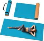 Extra Long & Wide Thick Yoga Mat for Tall Men & Women,76''x32.6''x7mm - High Density TPE Non-Slip Both Sides, Lightweight 1.1kg with Superior Cushioning for gymnastics, Pilates, Home, Workout (Blue-orange) - Image 2