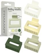 FRAMAR Medium Claw Clip – Hair Claw for Women, Small Claw Clips for Thin Hair, Green Hair Clip 4 Pack - Image 2