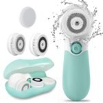 Facial Cleansing Brush Electric Facial Exfoliating Massage Brush with 3 Cleanser Heads and 2 Speeds Adjustable for Deep Cleaning, Removing Blackhead, Face Massaging - Image 2