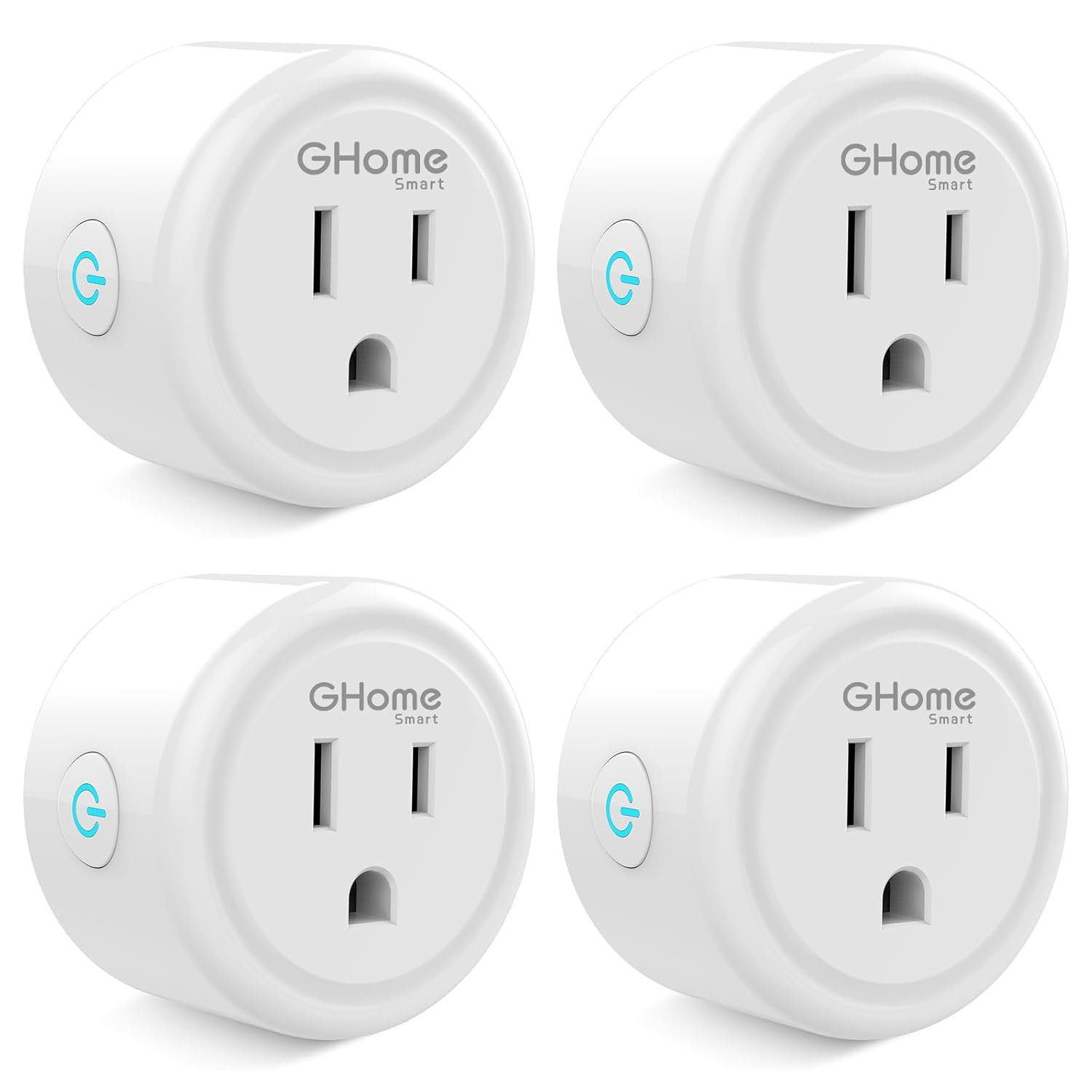 GHome Smart Plug Mini, WiFi Smart Outlet Plug Works with Alexa and Google Home, Timer Outlet with APP Control, 2.4GHz Network Only, No Hub Required, ETL FCC Listed (4 Pack), White - Image 2