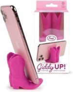 Genuine Fred Giddy UP Phone Stand, Pink, Cowboy Boot Tech Accessory, Fits Most Mobile Smartphones, Grippy Silicone, Fun Cowboy Boot Details - Image 2