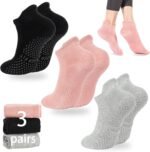Grip Pilates Socks Non Slip Athletic Yoga Socks with Grips for Women Grippy socks for Hospital Workout Barre - Image 2