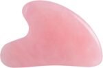 Gua Sha Jade Stone Gua Sha Massage Tool, Guasha Tool for Face and Body Skin Massage. Tools for SPA Acupuncture, Pink Stone for Body Face Neck and Eye, Skin Care Gift for Woman (Pink) - Image 2