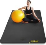 Hatha Yoga Large TPE Yoga Mat 6'x4'x1/2" Extra Thick Non-Slip Exercise Mat - for Yoga Pilates & Home Gym Workouts - Image 2