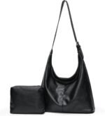 Hobo Bag for Women, Soft Vegan Leather Slouchy Shoulder Tote Purse with Matching Pouch, Adjustable Strap & Magnetic Closure - Image 2