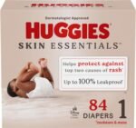 Huggies Size 1 Diapers, Skin Essentials Baby Diapers, Size 1 (8-14 lbs), 84 Count, Packaging May Vary - Image 2