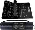 Instructional Travel Yoga Mat with 75 Poses & Exercises - Christmas Gifts for Wife and Girls, Non-slip Exercise Mat for Home Workout, Includes Carrying Bag, 68"x24"x0.25" - Image 2