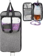 Insulated Feeding Tube Pump Organizer Bag - 3-Layer Thermal Design w/Detachable Cooling Pack Pocket & Pump Platform, Fits 500-1200ml Nutrition Formula, for G J GJ Tube Accessories (Grey) - Image 2