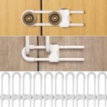 Jetec 10 Pieces Cabinet Locks for Babies, U-Shaped Proofing Drawers Safety Child Locks Adjustable, Easy to Use Childproof Latch for Knob Handle on Kitchen Door Storage Cupboard Closet (White) - Image 2