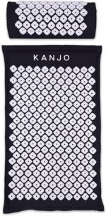 Kanjo Acupressure Mat and Pillow Set for Back Pain Relief & Neck Pain Relief, with Pressure Points for Muscle Pain Relief with Travel Bag - Black - Image 2