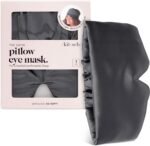 Kitsch Satin Sleep Mask - Eye Masks for Sleep, Softer Than Silk Satin Sleeping Mask Blindfold and Sleep Masks for Women and Men, Eye Care Travel Essentials - Charcoal Black - Image 2