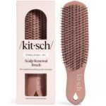 Kitsch Scalp Renewal Brush - Exfoliating & Scalp Massager for Hair Growth, Gentle Head Massage Brush to Remove Buildup, Boost Circulation & Relaxing Head Scrubber for Washing Hair - Terracotta - Image 2