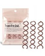 Kitsch Spiral Bobby Pins for Girls and Women - Hair Bun Maker | Rounded Tips, Chip-Resistant Bun Twist Spiral Hair Pins | Secure Hold All-Day | Ideal Gifts for Women - 3Pcs, Brown - Image 2