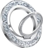 Lamicall Magnetic Phone Ring for MagSafe Grip - [Super Magnet] Stylish Ring Holder Stand with [Upgrade Gear Hinge], for iPhone 17 16 15 14 Pro Max Air, Mag Safe Women Decor Accessories, Glitter Silver - Image 2