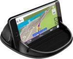 Loncaster Car Phone Holder, Car Phone Mount Silicone Car Pad Mat for Various Dashboards, Slip Free Desk Phone Stand Compatible with iPhone, Samsung, Android Smartphones, GPS Devices and More, Black - Image 2