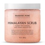 MAJESTIC PURE Himalayan Salt Body Scrub with Lychee Oil, Exfoliating Salt Scrub to Exfoliate & Moisturize Skin, Deep Cleansing - 10 oz - Image 2