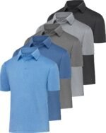 MLYENX 4/5 Pack Mens Polo Shirts Short Sleeve Quick Dry Moisture Wicking Casual Golf T Shirts for Men - Image 2