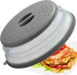 Microwave Splatter Cover Vented for Food, Splatter Guard & Colander Kitchen Gadget for Fruit Vegetables Microwave Plate Cover with Hook Hole,Dishwasher-Safe,BPA-Free Silicone & Plastic (1 Pack) - Image 2