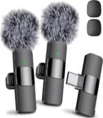 Mini Mic Pro Wireless Microphone for iPhone, iPad, Android, Lavalier Microphone for Video Recording - 2 Pack iPhone Mic Crystal Clear Recording with USB-C for Podcast, ASMR (iPhone 15+ / Android) - Image 2