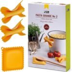 Monkey Business Pasta Shaped Silicone Kitchen Tools in a Gift Box / 2 of Our Big Pasta Shaped Kitchen Gadgets/Farfalloni Shaped Pot Grips, and Ravioli-Shaped Spoon Rest/Pasta Grande No. 2 - Image 2