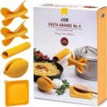 Monkey Business Silicone Kitchen Tools in Gift Box/ 4 Big Pasta Shaped Kitchen Gadgets/Farfalloni Pot Grips, Ravioli Spoon Rest, Conchiglie Lemon Squeezer and Penne Pan Grip/Pasta Grande No. 4 - Image 2
