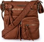 Montana West Crossbody Bag for Women Soft Washed Leather Multi Pocket crossbody handbags - Image 2