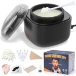 Nose Wax Kit Men, Nose Ear Hair Waxing Kit with 100g Wax, 40 Sticks, Nose Ear Hair Removal Kit, USB Fast Heat, Smart Constant Temp, Upgraded Size, Multi-Accessories, Black - Image 2