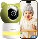 Outinput Baby Monitor with Camera and Audio, 2K 4MP Indoor Security Camera for Home, 360° PTZ, AI Crying & Feeding Alerts, Night Vision with Gentle Light, Soothing Lullabies, 2-Way Audio - Image 2