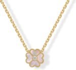 PAVOI 14K Gold Plated Clover Necklaces for Women - Lucky Four Leaf Clover Necklace Pendant - Trendy Flower Black Onyx Gemstone Mother of Pearl Jewelry Gifts - Image 2