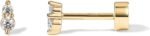 PAVOI 14K Gold Plated Sterling Silver Posts Dainty Mini Multi-Shape Flat Back Stud Earring Pack for Women | Helix Cartilage Piercing Jewelry - Image 2