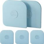 Pan Scraper, 5 Pcs Pot Scraper Plastic, Pot Scraper Non Scratch for Cast Iron, Pot and Pan Cleaning, Sturdy Scraper Kitchen Tool-Aqua - Image 2