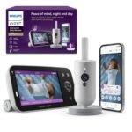 Philips Avent Premium Connected Baby Monitor, Smart Baby Monitor with App, 1080p Camera, SenseIQ Sleep & Breathing Motion Tracking, Cry Detection & Translation, Two-Way Audio, Night Vision, SCD973/37 - Image 2