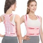 Posture Corrector for Women & Men – Adjustable Back Brace with Full Back Support, Shoulder Straightener for Spine Alignment, Scoliosis, Hunchback & Back Pain Relief (Pink,Medium) - Image 2