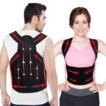 Posture Corrector for Women & Men – Adjustable Shoulder Straps with 4 Support Rods, Breathable Mesh Support Brace for Upper Pain Relief, Improve Hunching, Slouching, Sitting Posture (Black, Large) - Image 2