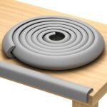 Premium 12ft Edge Protector for Baby, Odorless & Waterproof Edge Protector with 3M Adhesive Tape, Non-Toxic to Baby Proof Corners and Edges, Wall Corner Protector & Desk Edge Cushion Gray - Image 2