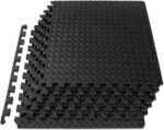 ProsourceFit Puzzle Exercise Mat ½ in, EVA Interlocking Foam Floor Tiles for Home Gym, Mat for Home Workout Equipment, Floor Padding for Kids, Black, 24 in x 24 in x ½ in, 24 Sq Ft - 6 Tiles - Image 2
