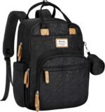 RUVALINO Diaper Bag Backpack-Multifunction Baby Travel Bag with Changing pad, Insulated Bottle Holders & Pacifier Case, Large Capacity, Waterproof, Black Leopard - Image 2