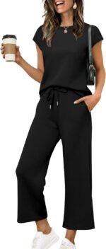 Sampeel Two Piece Sets for Women Summer Vacation Outfits Cap Sleeve Tops Lounge Matching Sets Clothing Beach Fashion Clothes - Image 2