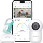Sense-U Smart Baby Sock Monitor and 2.5K PTZ Camera, Tracks Heart Rate, Sleep Trends & Movement Anytime Anywhere, Video Monitor - Image 2
