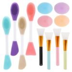 Silicone Facial Mask Applicator, 4 Face Scrubber, 4 Face Mask Brush, 4 Pcs 2 in 1 Face Mask Applicator, Lip Exfoliator - Skin Care Tools Set - Image 2