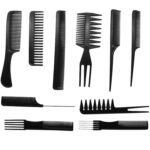 Styling Hair Comb Set Salon Barber Hairstylist Comb 10 Pack Hair Brush Hairdressing Hair Care Style Accessory Double-sided for Men Boy Gentleman Women - Image 2