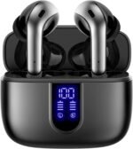 TAGRY Bluetooth Headphones True Wireless Earbuds 60H Playback LED Power Display Earphones with Wireless Charging Case IPX5 Waterproof in-Ear Ear buds with Mic for TV Smart Phone Laptop Computer Sports - Image 2